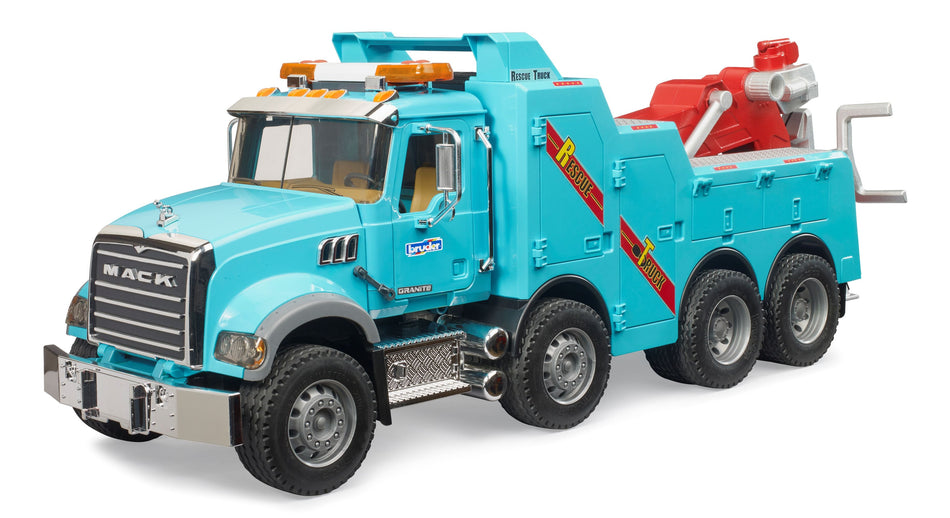 Bruder - Camion de dépannage et de remorquage MACK Granite avec module son et lumière