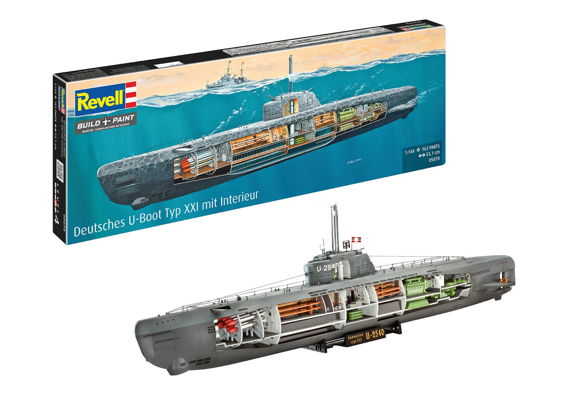 Revell - German Submarine Type XX1 with interior