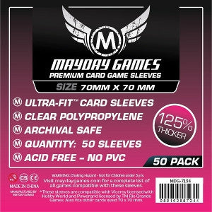 Mayday Sleeves 70x70mm Premium 50pk