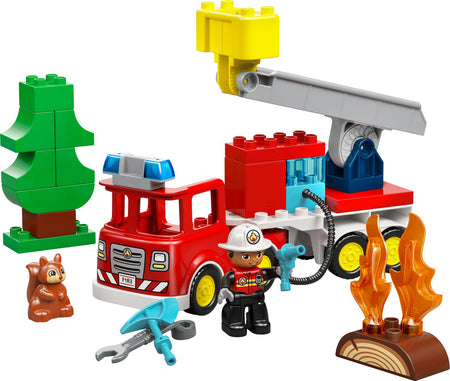 Lego 10473 Duplo - Le camion de pompiers avec un boyau et un pompier