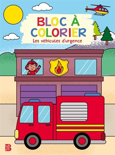 Bloc à colorier - Les véhicules d'urgence