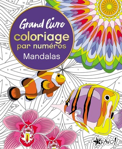 Grand livre - Coloriage par numéros - Mandalas