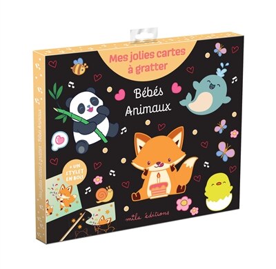 Mes jolies cartes à gratter - Bébés animaux