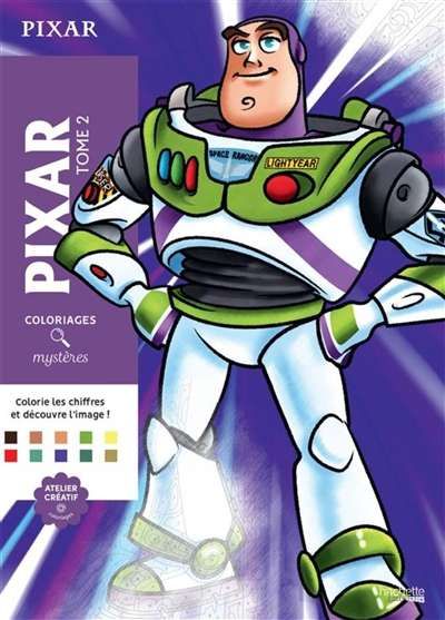 Livre - Coloriages Mystères - Pixar t.02