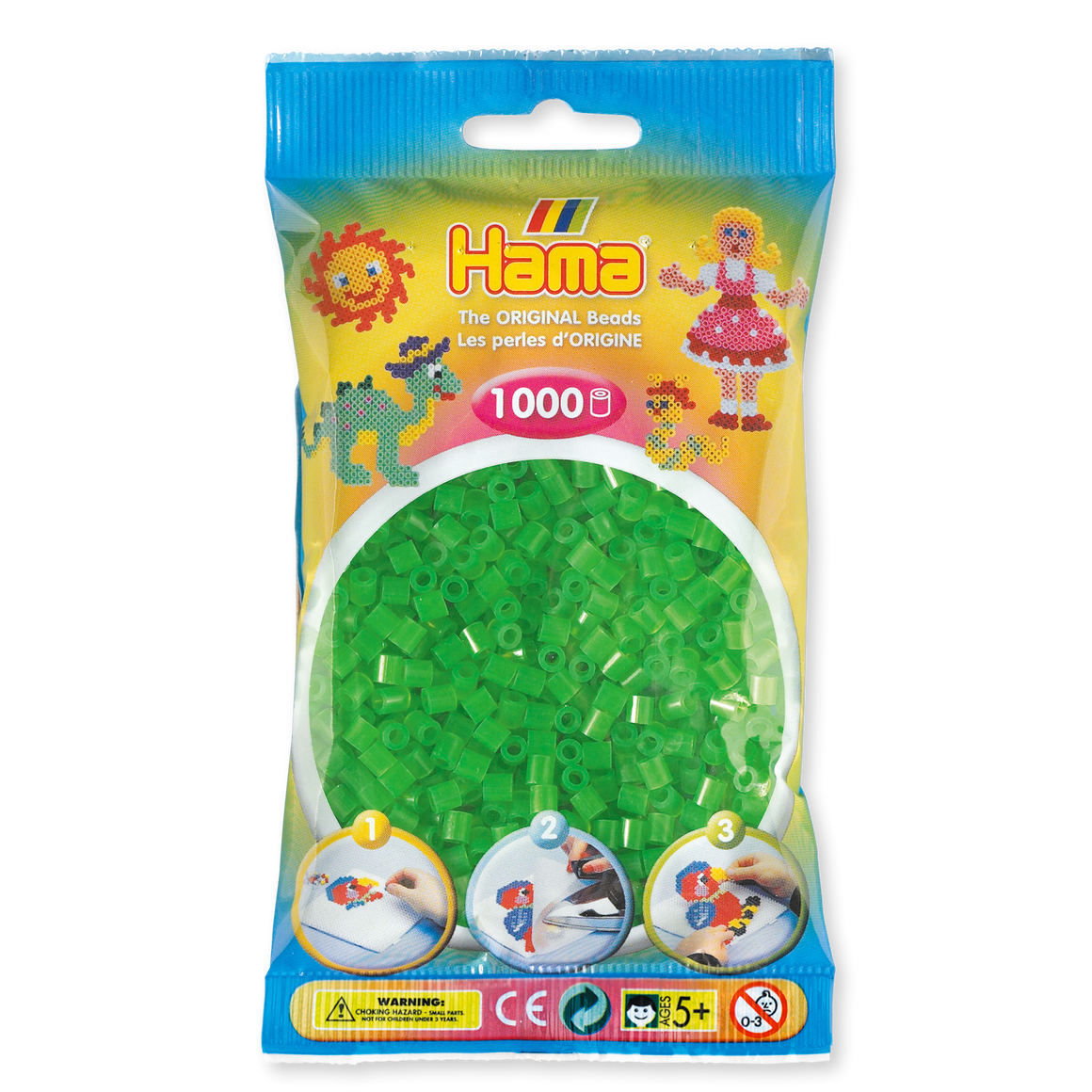 Hama - 1000 perles vertes neon
