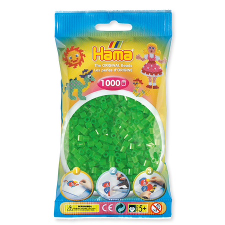 Hama - 1000 perles vertes neon