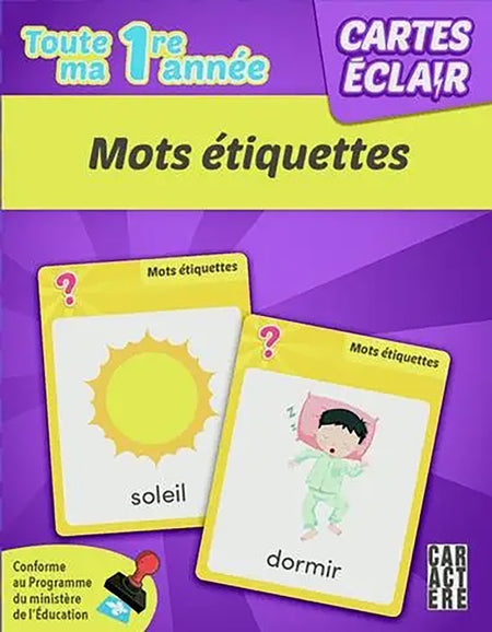 Cartes éclair - 1ère année Mots étiquettes