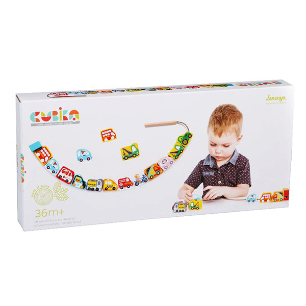 Cubika jouet à enfiler les voitures