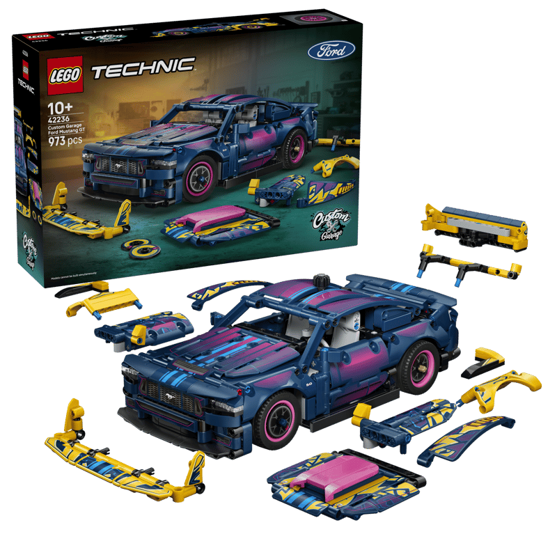 Lego Technic 42236 - Le garage de personnalisation pour voiture Ford Mustang GT