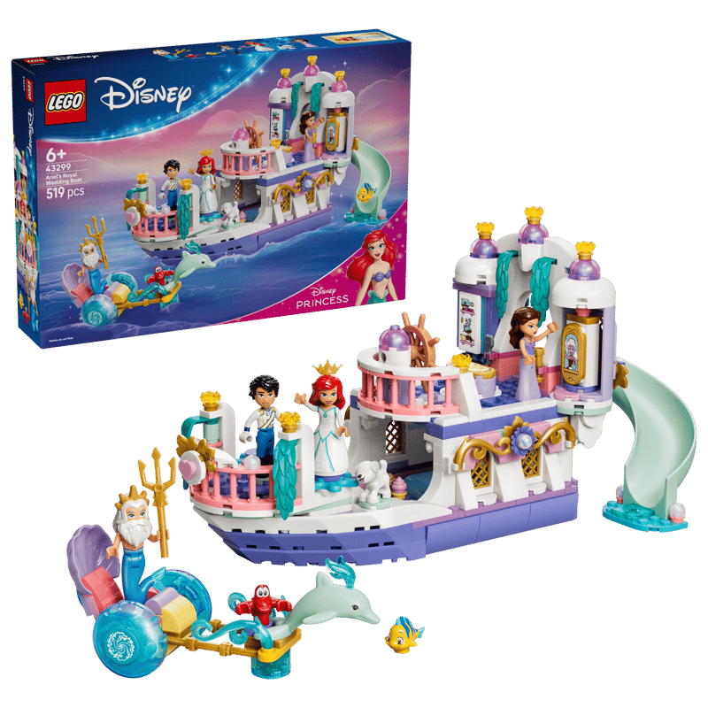 Lego Disney 43299 - Le bateau du mariage royal d’Ariel