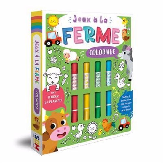 Jeux à la ferme - Coloriage
