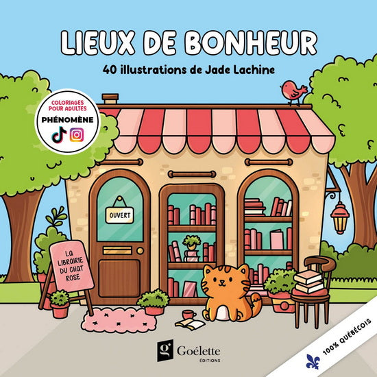 Livre - Lieux de bonheur - 40 illustrations de Jade Lachine