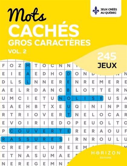 Mots cachés gros caractères vol.2 - 225 jeux