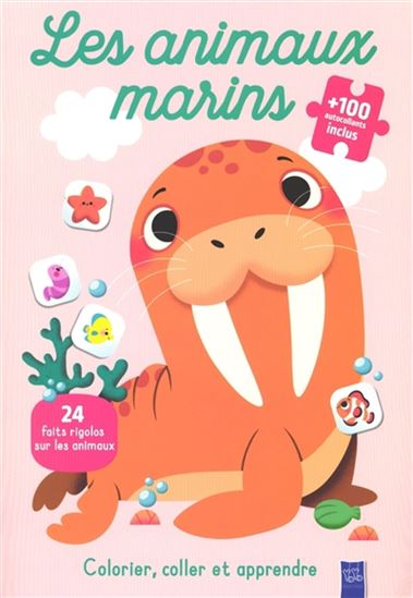 Livre - Les animaux marins - Colorier, coller et apprendre