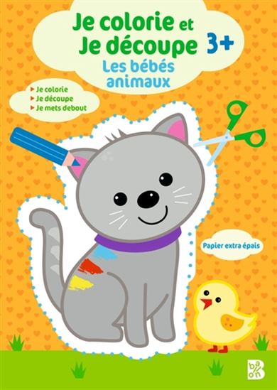 Livre - Je colorie et je découpe - Les bébés animaux