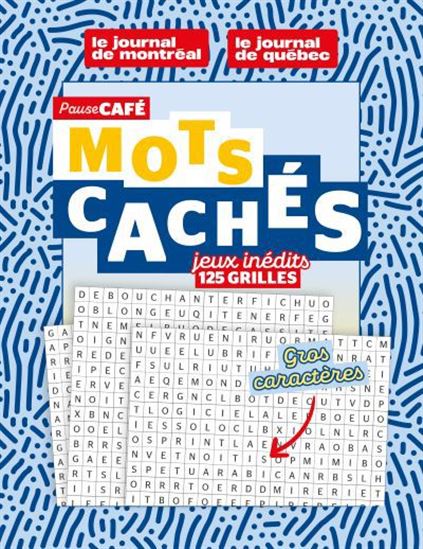 Livre - Pause Café - Mots cachés gros charactères 125 grilles
