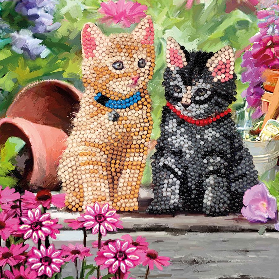 Crystal Art Carte Kit Cat Friends