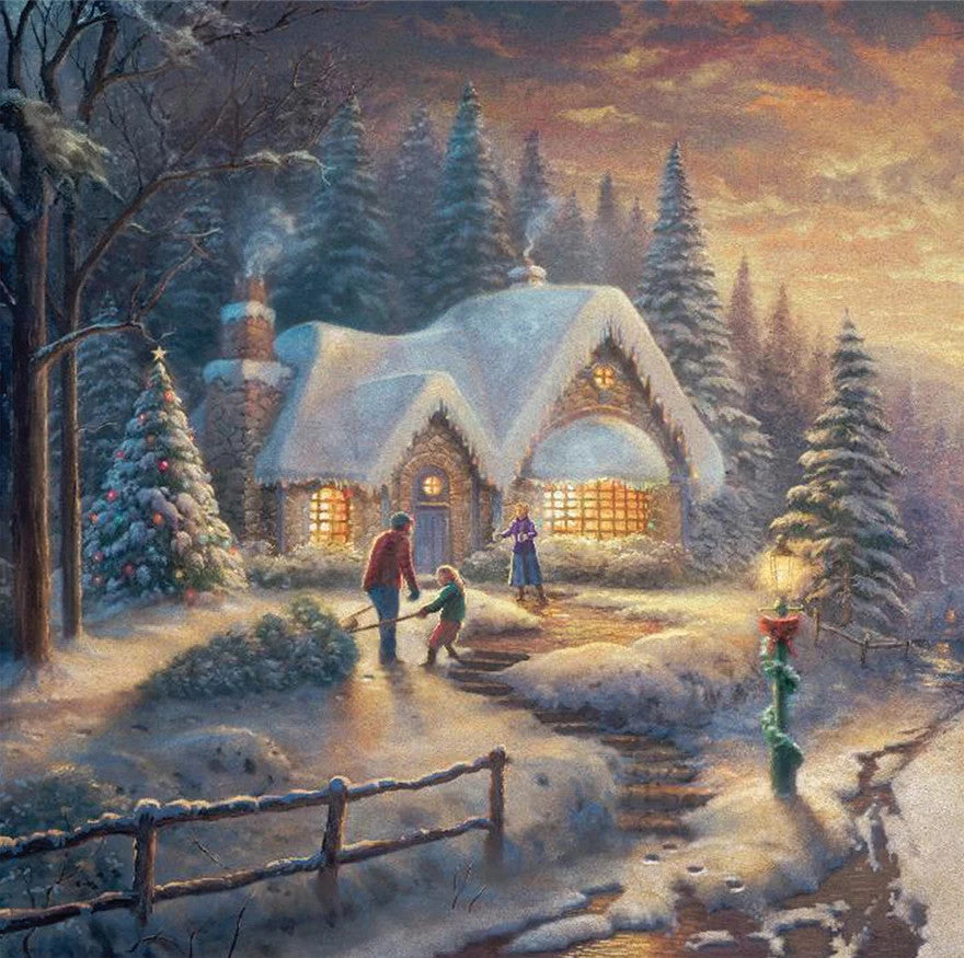 Thomas Kinkade Craft Buddy Country Christmas Homecoming  12 x 12