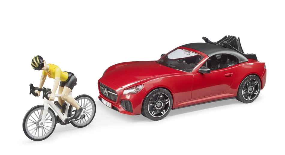 Bruder 03485 - Roadster avec vélo de route et cycliste