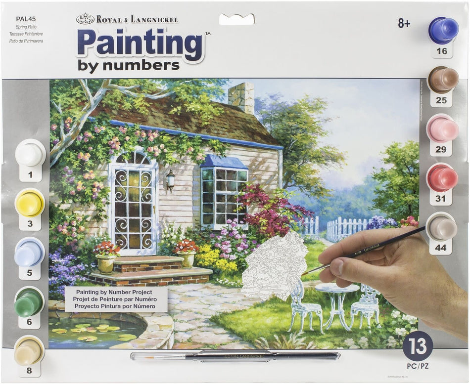 Royal & Langnickel - Painting by Numbers Adult Large - Terrasse Printanière