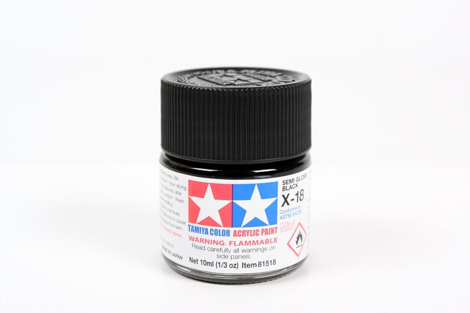 Tamiya- X-18 Semi-Gloss Black