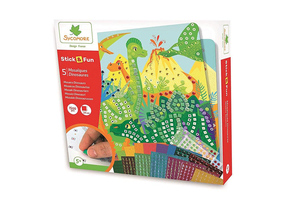 Stick'N Fun - Grand modèle 5 Mosaïques - Dinosaures
