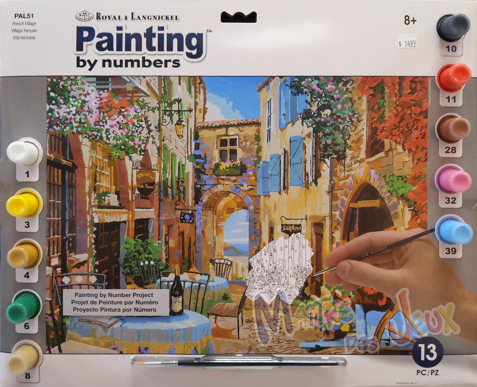 Royal & Langnickel - Painting by Numbers Adult Large - Village français
