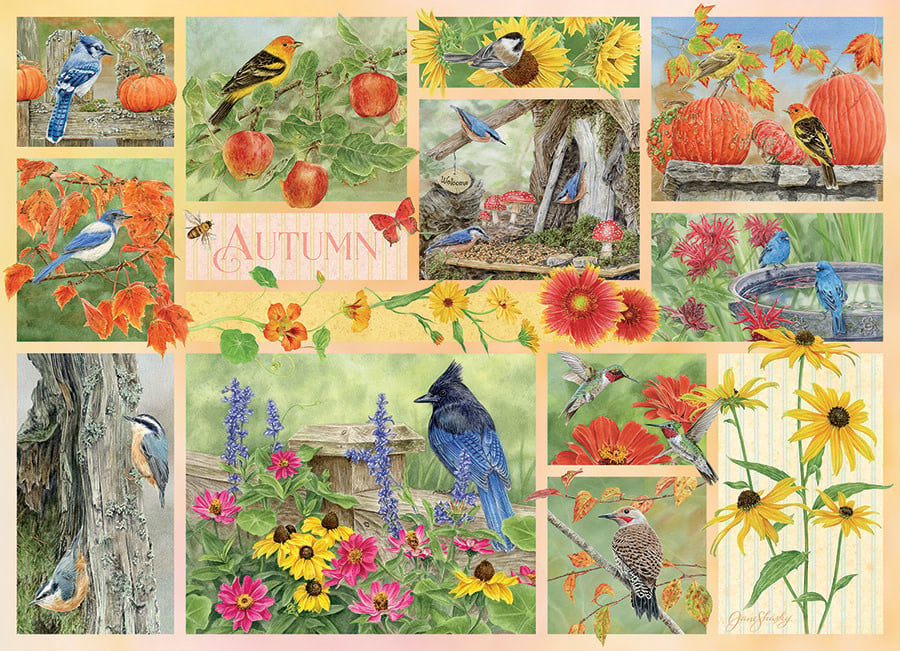 Cobble Hill 500 - Garden Birds in Automn