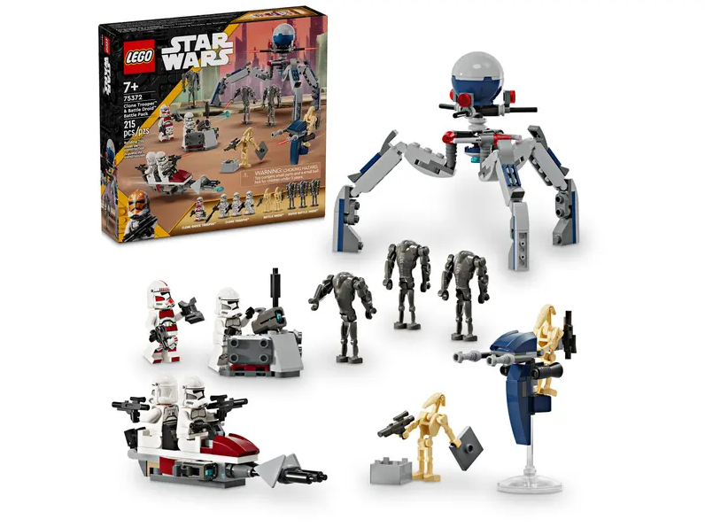 Lego 75372 Star Wars - Ensemble de combat Clone Trooper™ et droïdes de combat