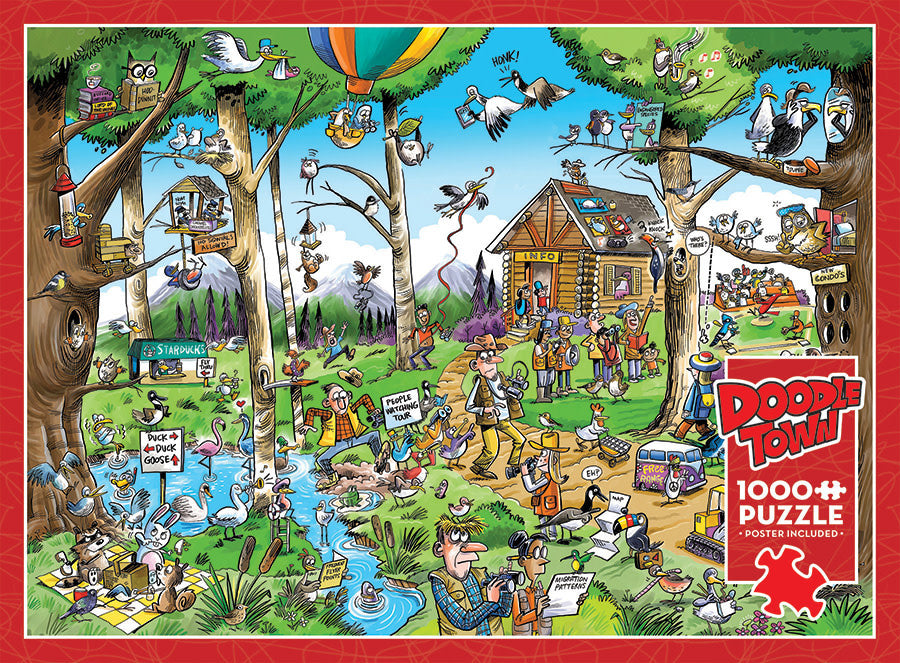Cobble Hill 1000  - Doodle Town : Birdwatcher's Paradise