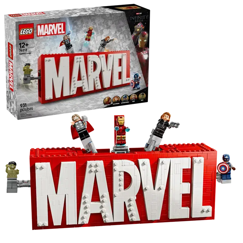 Lego 76313 Marvel - Logo et figurines MARVEL