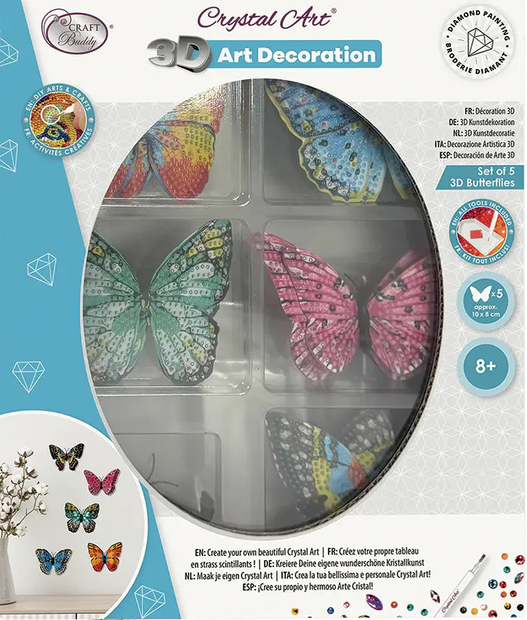 Crystal Art Decorations 3D Butterflies