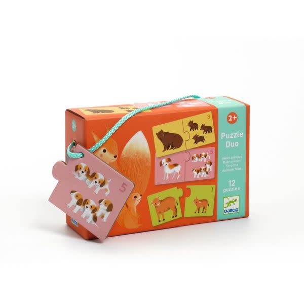 Djeco - Puzzle Duo - Bébés Animaux