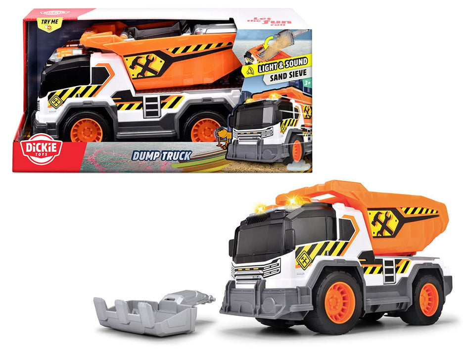 Dickie Toy Dump Truck - camion-benne avec son et lumière