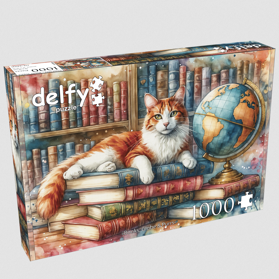 delfy 1000 - Books, Globe & Purrs