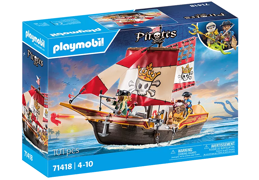 Playmobil - 71418 Chaloupe avec 2 pirates et canons