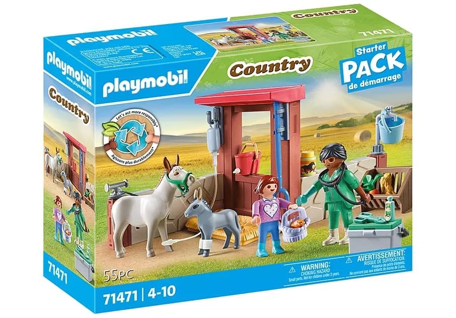 Playmobil - 71471 Vétérinaire avec animaux de la ferme