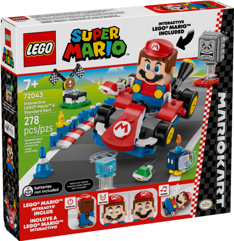 Lego 72043 Super Mario - Mario Kart™ – LEGO® Mario™ interactif et kart standard