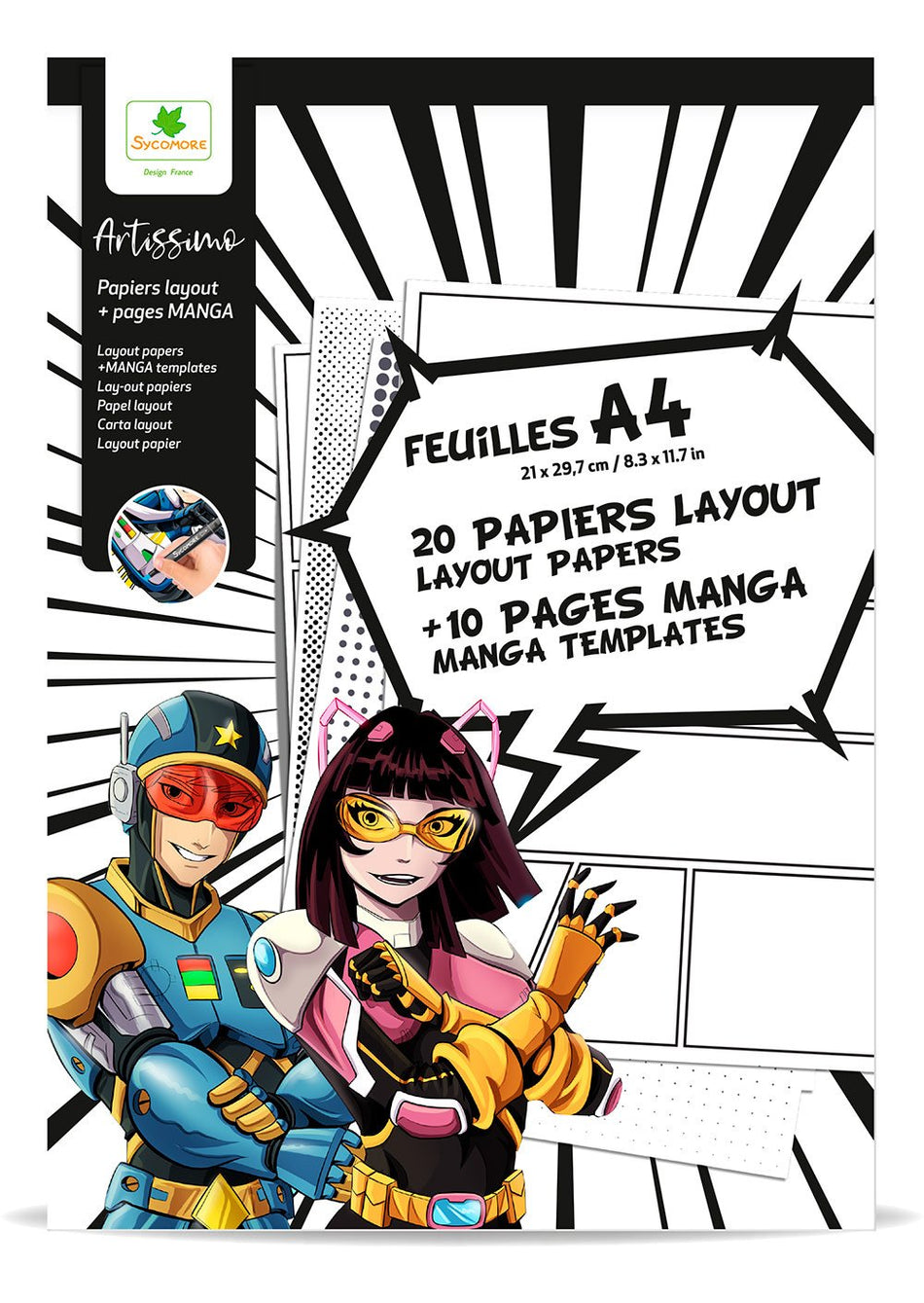 Artissimo - 30 Papier Layout et 10 pages manga