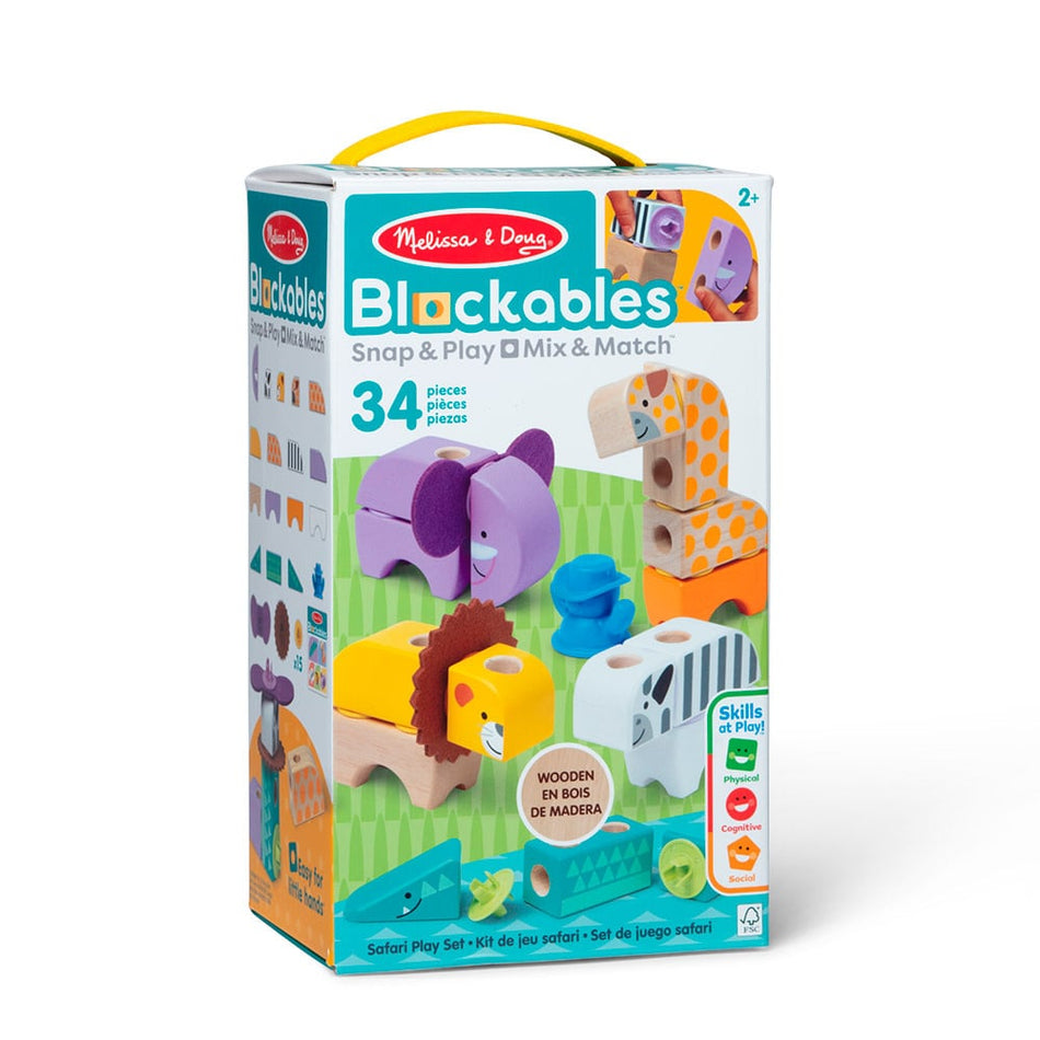 M&D - Blockables - Kit de jeu safari - 34 Pièces