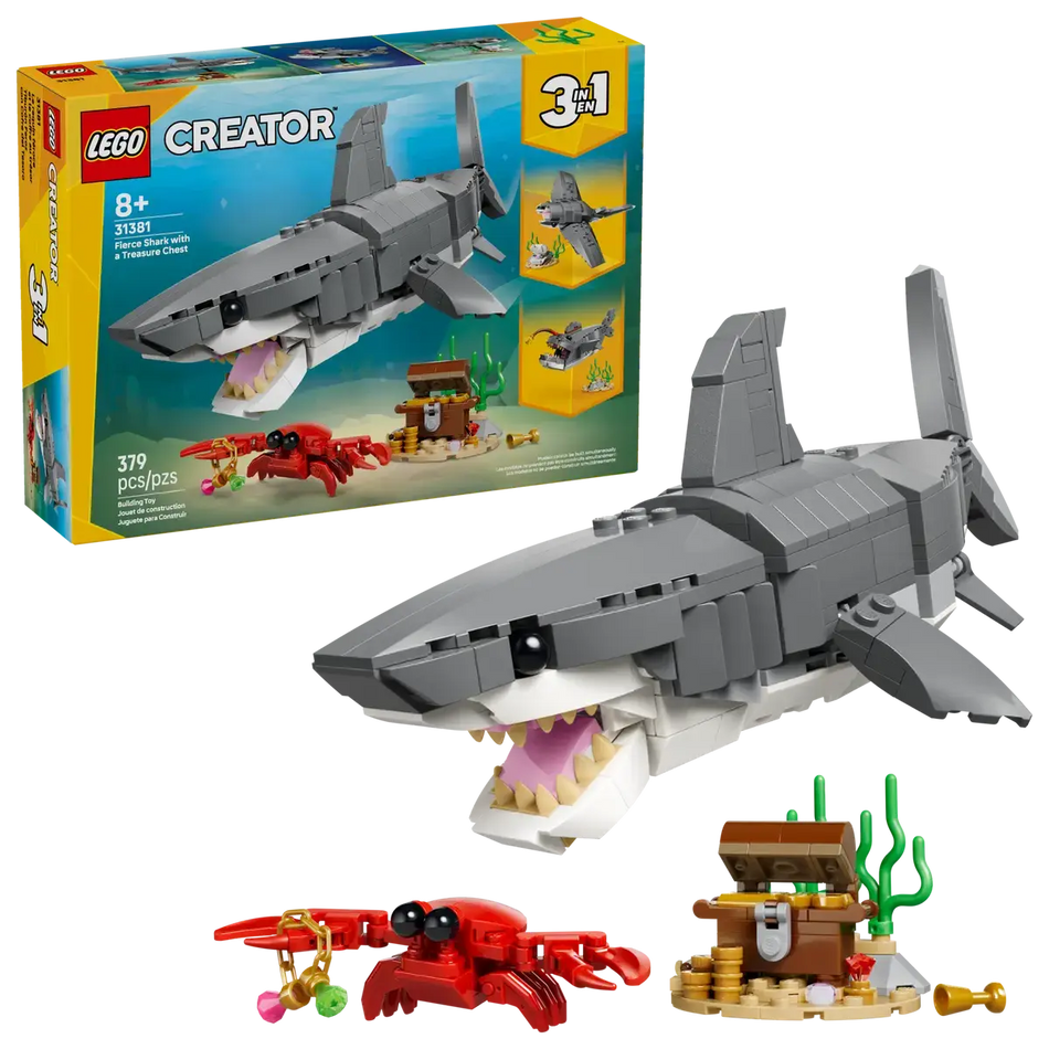 Lego 31381 Creator - Le requin féroce et le coffre au trésor