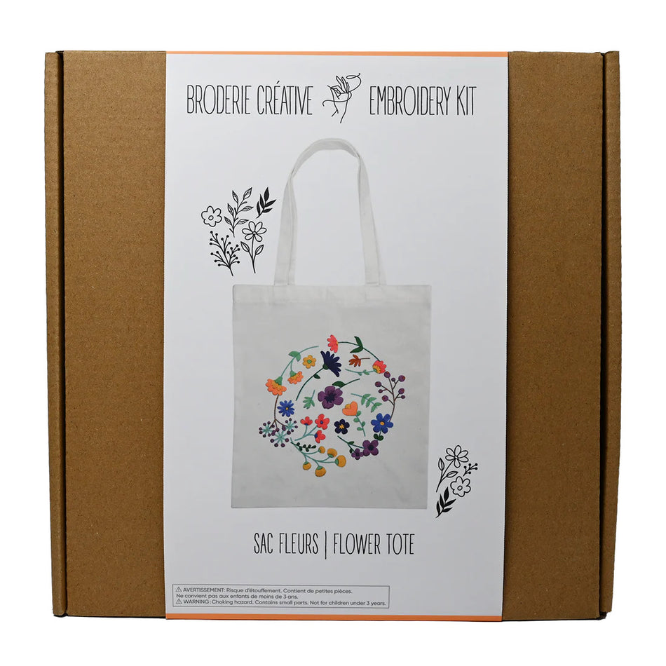 Broderie créative - Sac fleurs