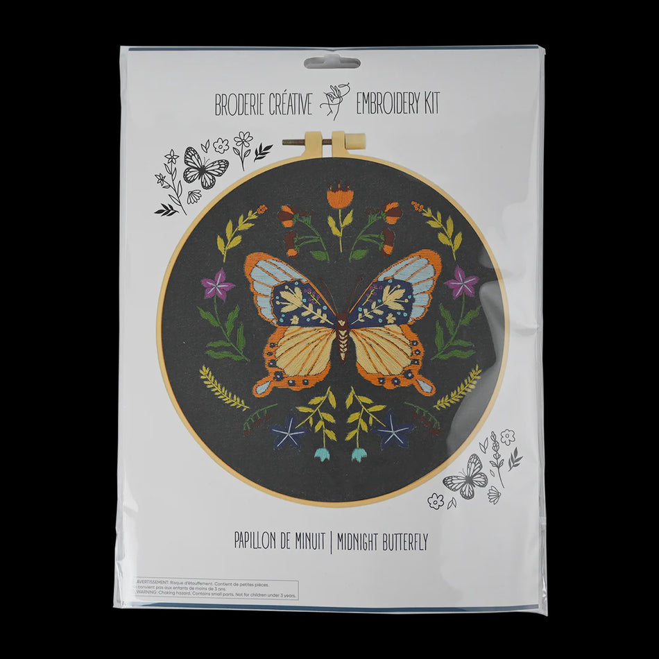 Broderie créative - Papillon de minuit