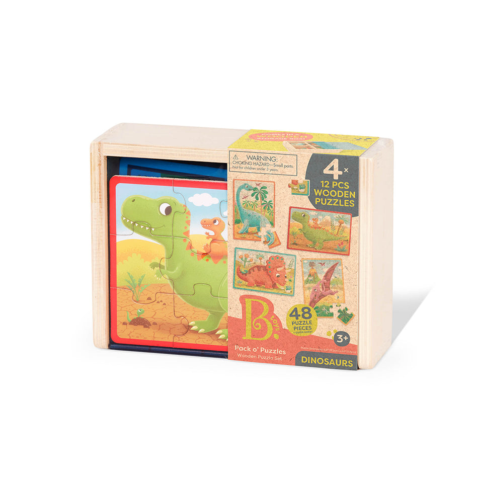 B. - 48 Pieces Casse-tête Bois Dinosaures
