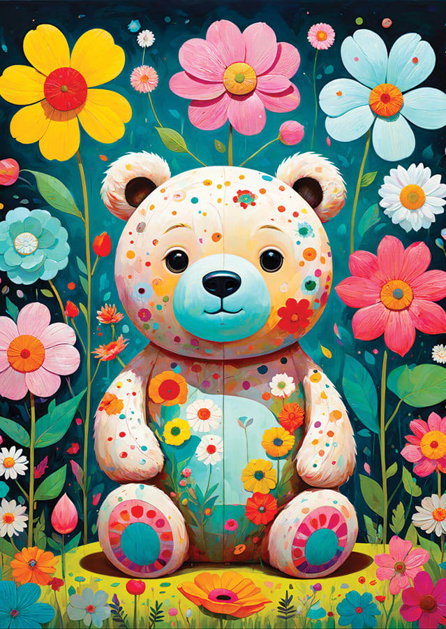 Enjoy 1000 - Flower Teddy Bear