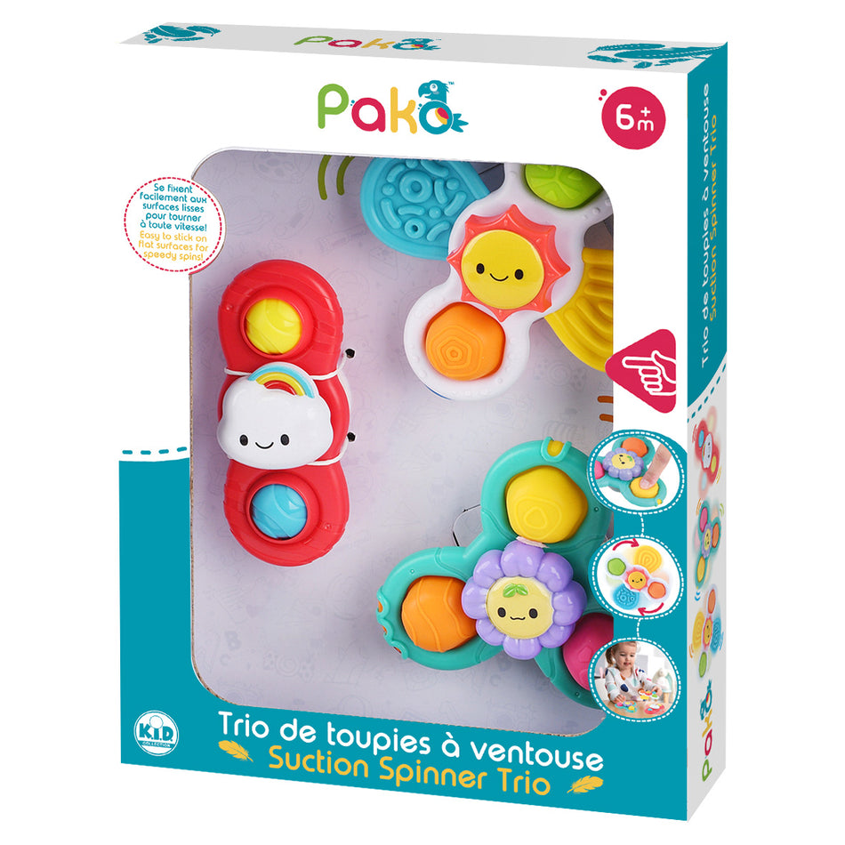 Pakö - Trio de toupies à ventouse