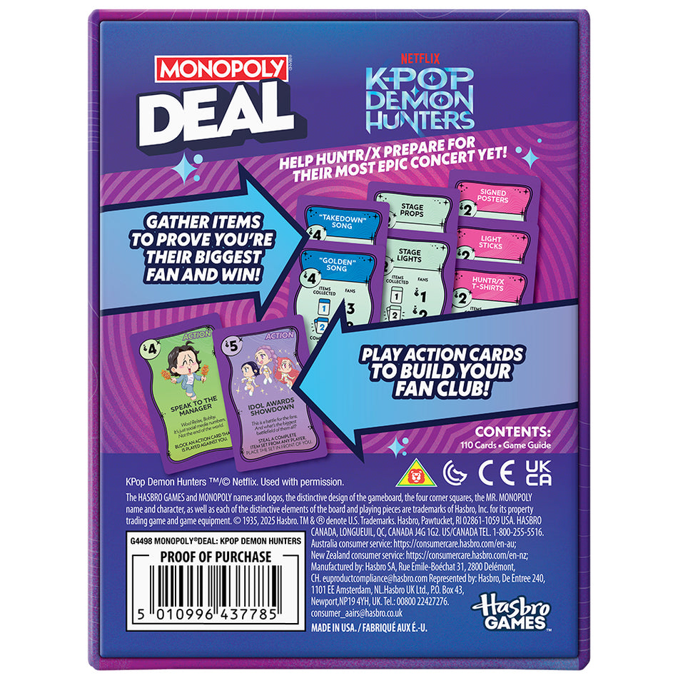 Monopoly Deal - K-Pop Demon Hunters