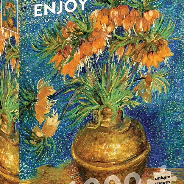 Enjoy 1000 - Van Gohg Fritillaries in a copper vase