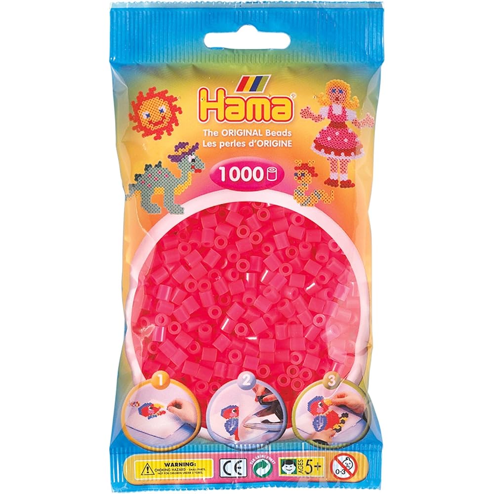 Hama - 1000 perles roses neon
