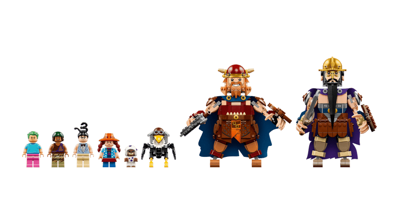 Lego One Piece 75644 - Dorry contre Brogy – Les géants de Little Garden
